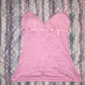 One Step Up baby pink large padded bra tank